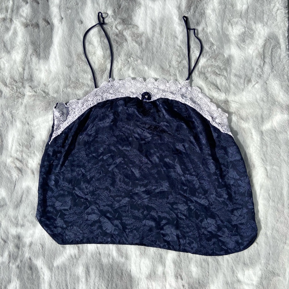 Vintage Miss Dior Lingerie Blue Top size Small